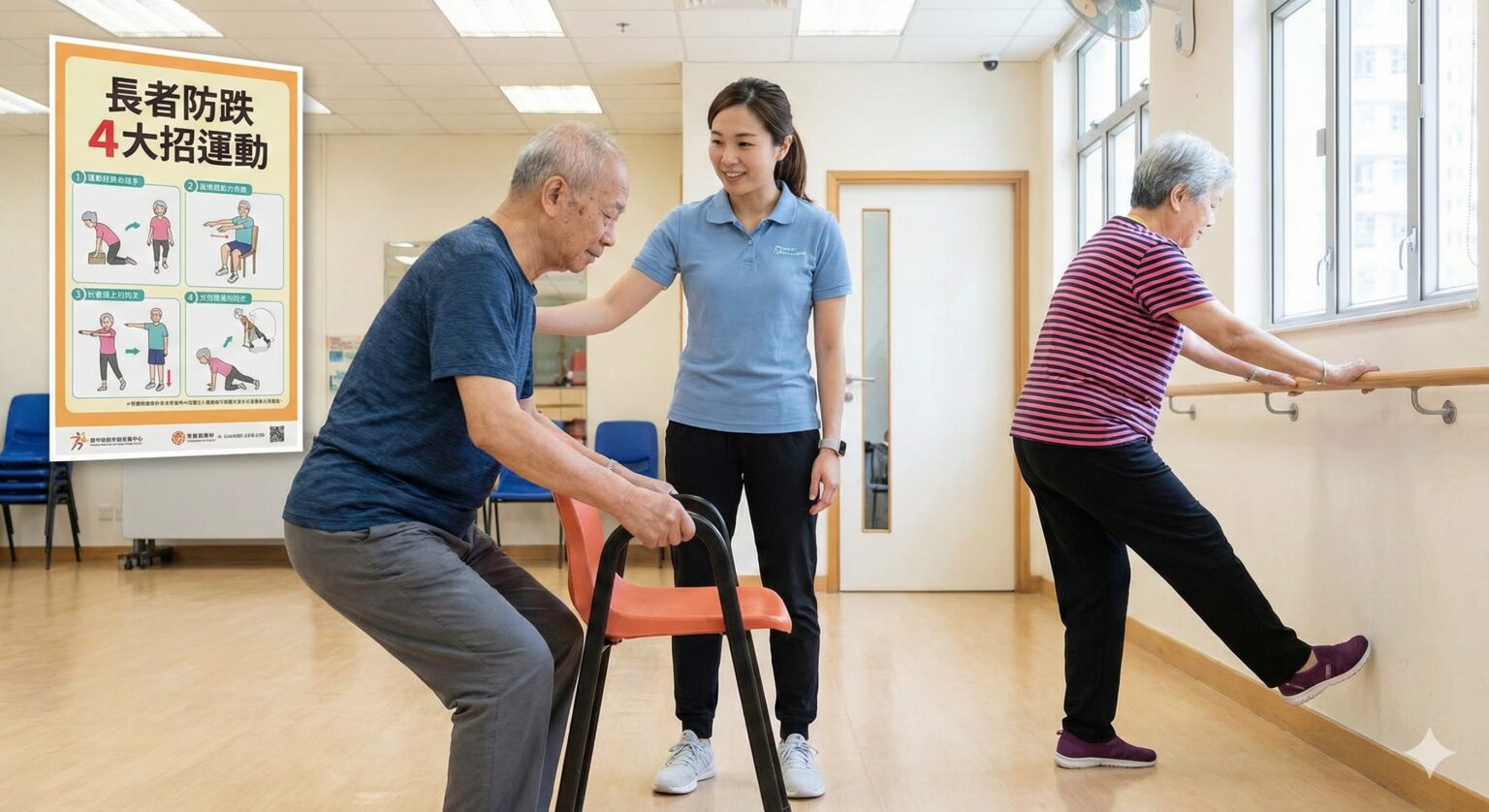 長者跌倒危機四伏！物理治療師教「4大招運動」降低風… - 封面圖