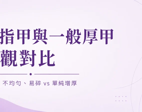 灰指甲與一般厚甲外觀辨識對比示意圖